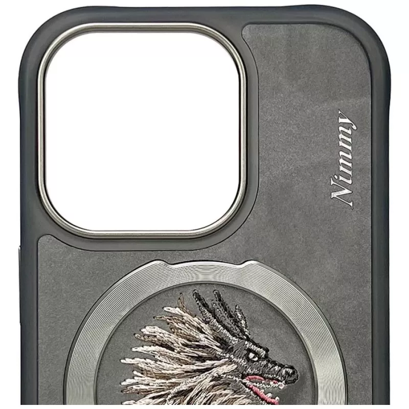 Nimmy Dragon MagSafe Case für iPhone 16 Pro Max Grau