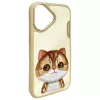 Nimmy Big Eyed Pet 2.0 Cat Case für Apple iPhone 16 6,1 inch Khaki