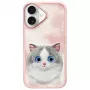 Nimmy Big Eyed Pet 2.0 Cat Back Cover Case für Apple iPhone 16 6,1 inch - Pink