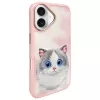 Nimmy Big Eyed Pet 2.0 Cat Back Cover Case für Apple iPhone 16 6,1 inch - Pink