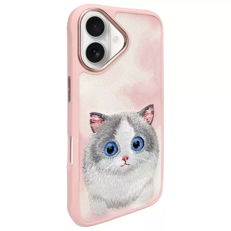Nimmy Big Eyed Pet 2.0 Cat Back Cover Case für Apple iPhone 16 6,1 inch - Pink