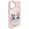 Nimmy Big Eyed Pet 2.0 Cat Back Cover Case für Apple iPhone 16 6,1 inch - Pink