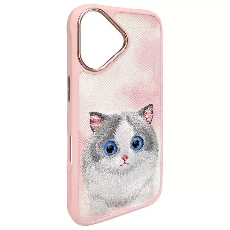 Nimmy Big Eyed Pet 2.0 Cat Back Cover Case für Apple iPhone 16 6,1 inch - Pink