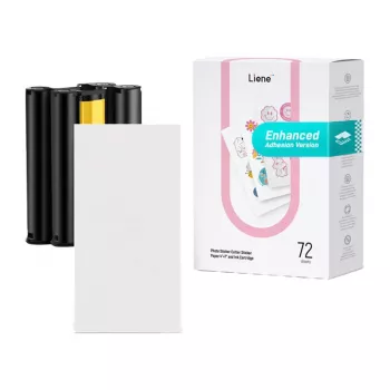 Liene PixCut Druckerpapier 4x7 Zoll 72 Blatt Glänzend Fotopapier