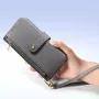 DUXDUCIS Lawa Leather Wallet Case für Samsung Galaxy S25+ mit abnehmbarer Magnetbörse - Grau