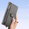 DUXDUCIS Lawa Leather Wallet Case für Samsung Galaxy S25+ mit abnehmbarer Magnetbörse - Grau