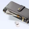 DUXDUCIS Lawa Leather Wallet Case für Samsung Galaxy S25+ mit abnehmbarer Magnetbörse - Grau