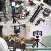 ULANZI MT-16 Mini-Stativ Selfie-Stick mit Kugelkopf und Kaltgeräteschuh, Schwarz