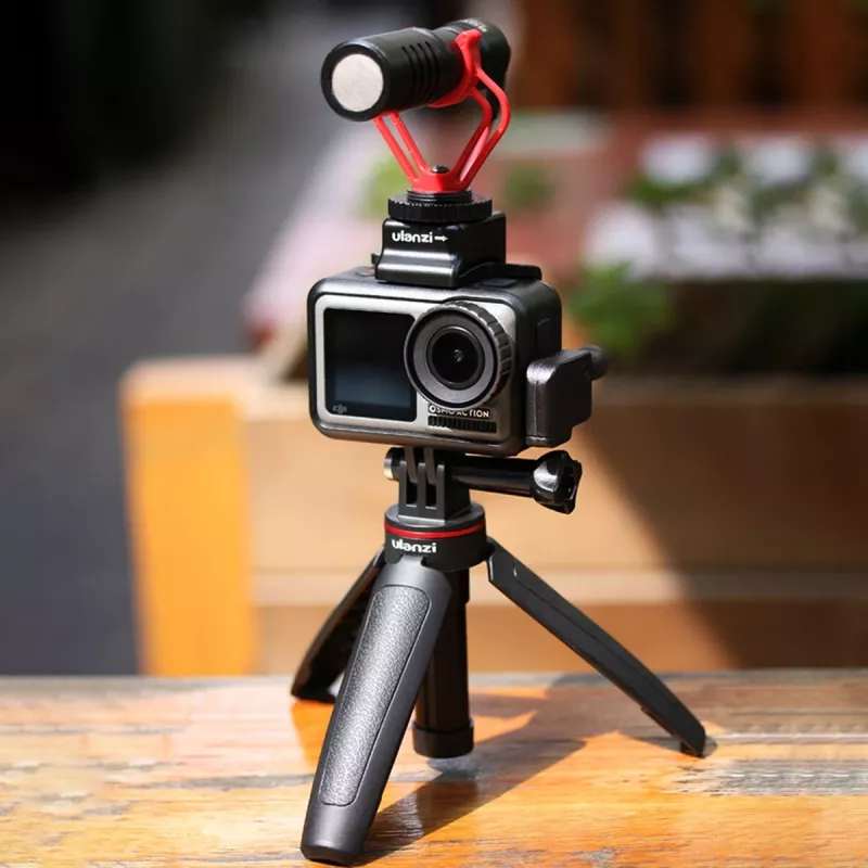 ULANZI MT-09 Mini-Stativ, Einbeinstativ und Handgriff für GoPro, SJCAM, Xiaomi, DJI Osmo Action, Schwarz