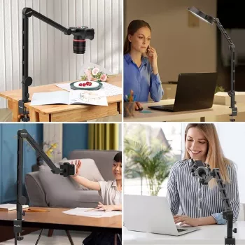 Ulanzi LS25 Tisch-C-Klemme Studiohalterung für Kamera, Mikrofon, LED-Licht, Schwarz