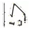 Ulanzi LS25 Tisch-C-Klemme Studiohalterung für Kamera, Mikrofon, LED-Licht, Schwarz