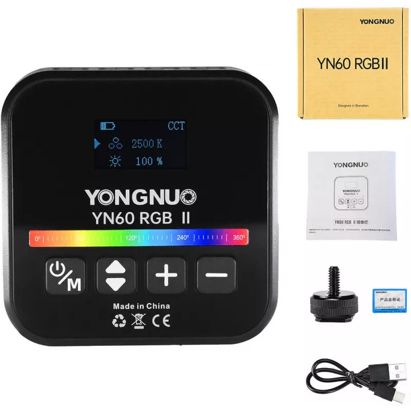 LED Video Light Yongnuo YN60 RGB II - WB (2500K - 9900K), Schwarz