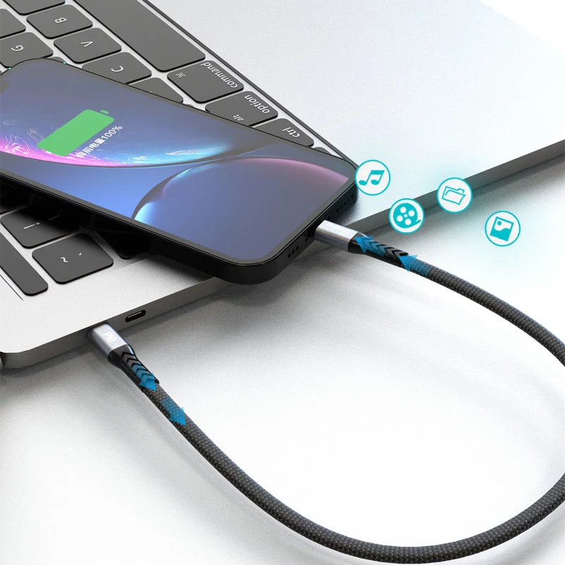 Dudao L10P USB-C auf Lightning Kabel 20W 0,23m Weiß