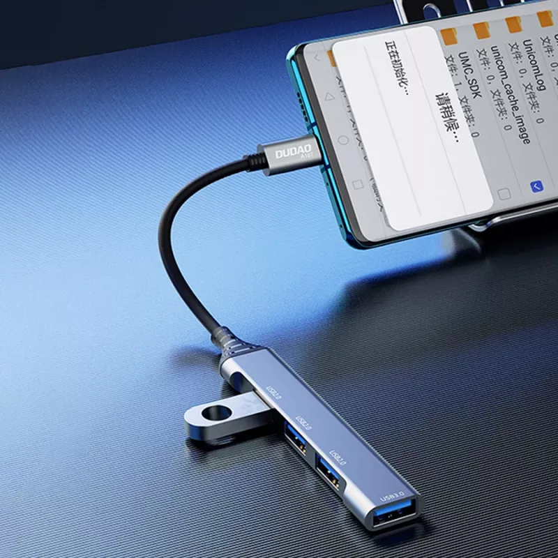 Dudao A16T USB-A Hub 4-Port USB 2.0 Schwarz