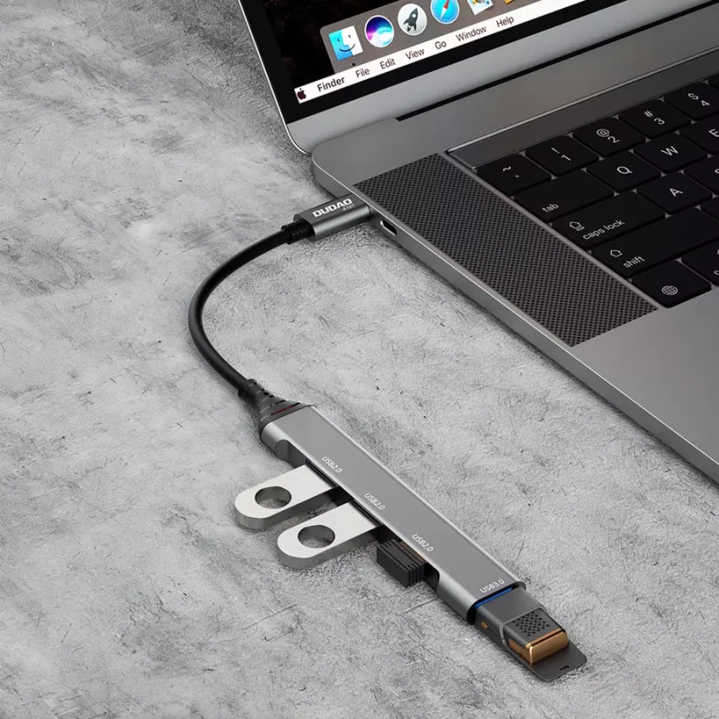 Dudao A16T USB-A Hub 4-Port USB 2.0 Schwarz