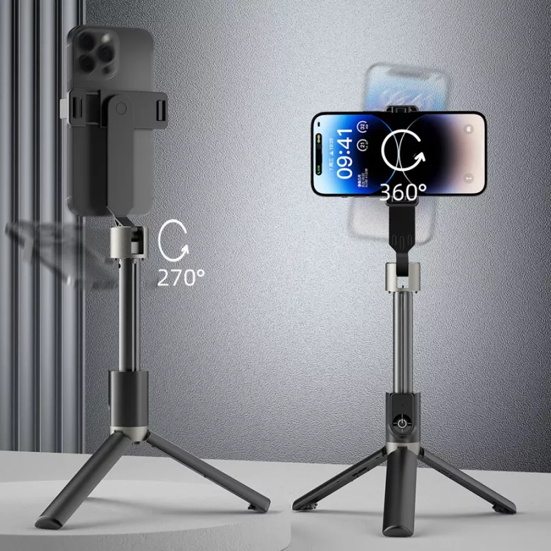 Dudao F18 Bluetooth Selfie Stick mit Stativ 110 cm Schwarz