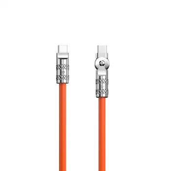 Dudao L24CC USB-C auf USB-C Winkelkabel 120W 1m 180° Drehung Orange