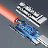 Dudao L24CC USB-C auf USB-C Winkelkabel 120W 1m 180° Drehung Orange
