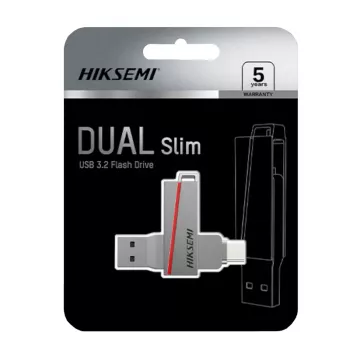 HIKSEMI CLE USB 64 GB E307C U3 Dual USB 3.2 und USB Type-C Grau