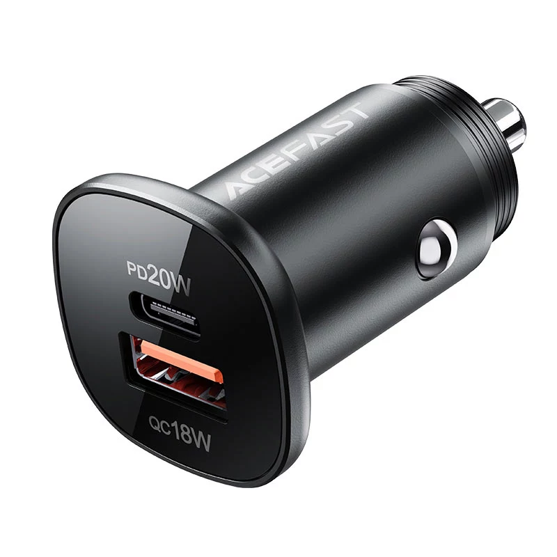 ACEFAST 38W Auto-Ladegerät USB-C / USB-A, PPS, Power Delivery, Quick Charge 3.0, AFC, FCP Schwarz (B1)