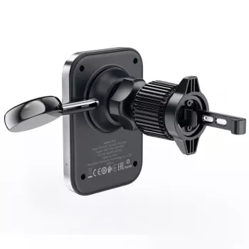 Acefast D18 Car Mount mit MagSafe / Qi Wireless Charger + USB-A auf USB-C Kabel - Schwarz