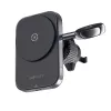 Acefast D18 Car Mount mit MagSafe / Qi Wireless Charger + USB-A auf USB-C Kabel - Schwarz