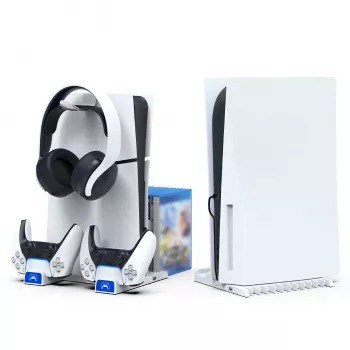 IPEGA Multifunktions-Ladestation für PS5 Slim Weiß