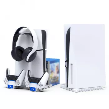 IPEGA Multifunktions-Ladestation für PS5 Slim Weiß