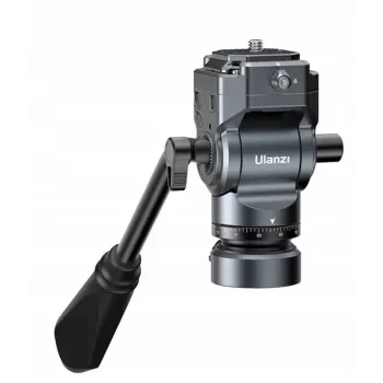 Ulanzi F38 Fluid-Videokopf 360° Panorama-Öldämpfung Stativkopf mit Arca-Swiss Schnellspannplatte, 3 kg Tragfähigkeit, Aluminiumlegierung, Schwarz