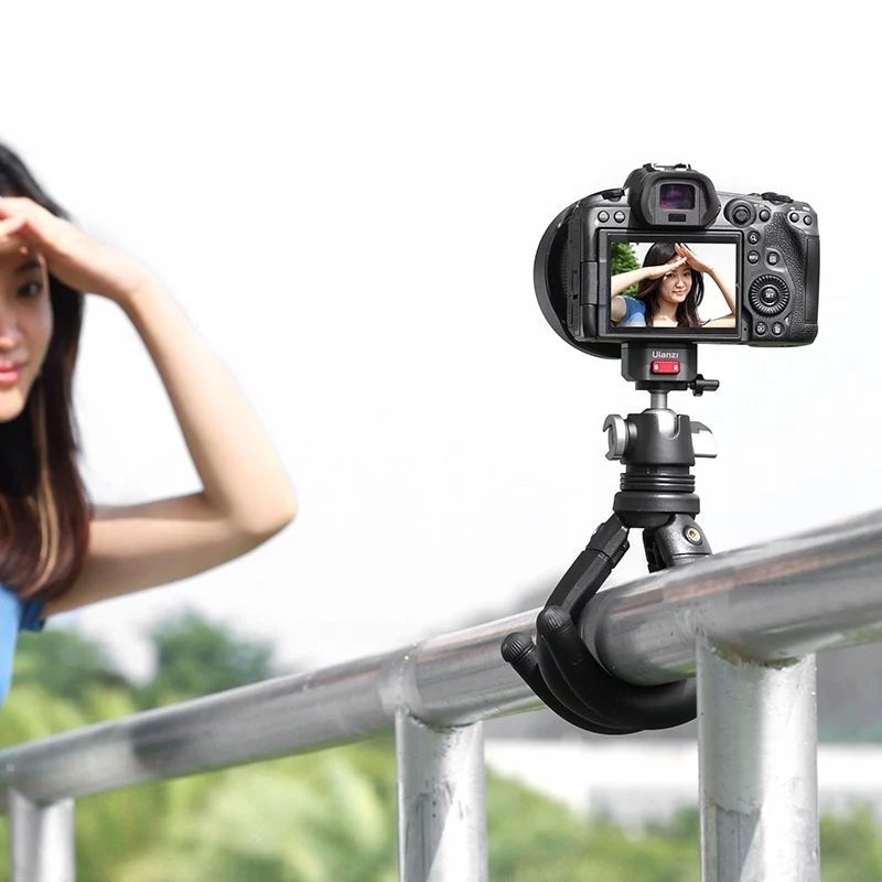 Ulanzi Claw Flexible Tripod Pro mit Kaltgeräteschuh und 3x 1/4 inch-Schrauben für Kamera, Smartphone, Action Cam