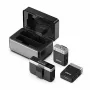 Ulanzi AM-18 Kabelloses Lavalier-Mikrofonsystem (2 Sender, 1 Empfänger) mit 8GB Speicher, 100m Reichweite, 2.4GHz