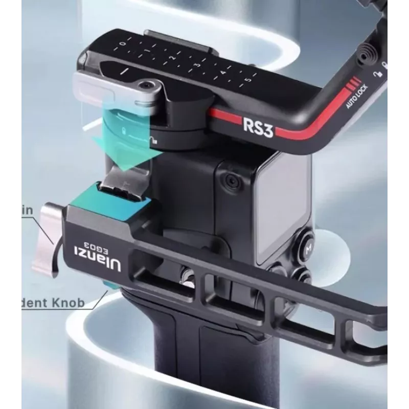 ULANZI NATO Rail Clamp Mount für DJI Ronin RS 2/RS 3/RS 3 Pro/RS 3 Mini - Schwarz