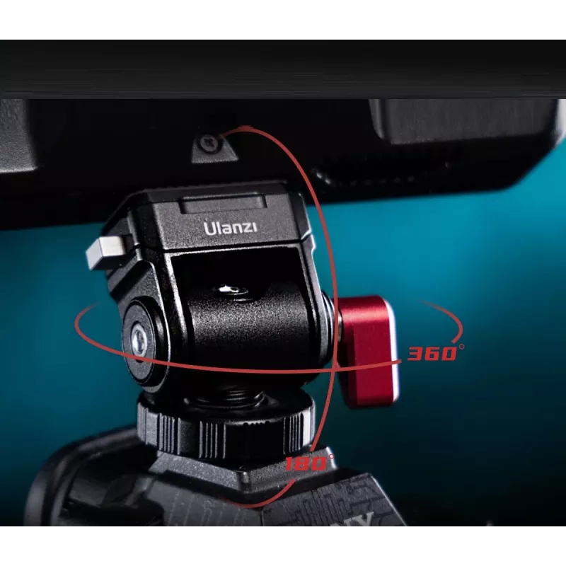 ULANZI Quick CO01 3D 360° Monitorhalterung mit 1/4 inch-Schraube, Schwarz