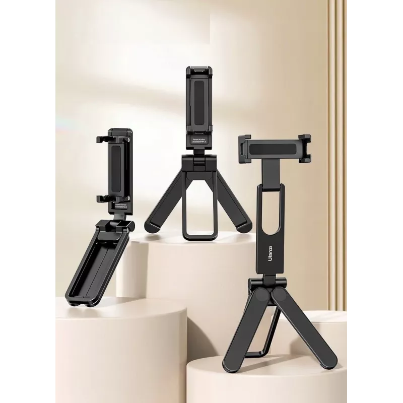 Ulanzi M007 / Ma26 3-in-1 Metall-Handy-Stativgriff mit 360°-Drehung, Kaltgeräteschuh, Schwarz