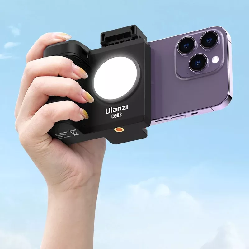 ULANZI CG02 Smartphone-Griff mit Bluetooth-Fernauslöser und LED-Licht