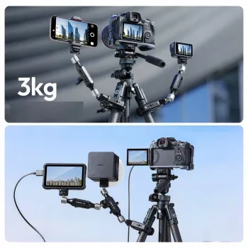 ULANZI Magic Arm 360° mit 1/4 Zoll und 3/8 Zoll Gewinde für Kamera Camcorder TB15 T058GBB1