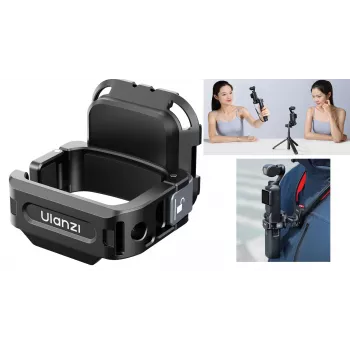 ULANZI PK13 Schnellwechselhalterung für DJI Osmo Pocket 3, GoPro, 1/4 Zoll Schraube, Schwarz