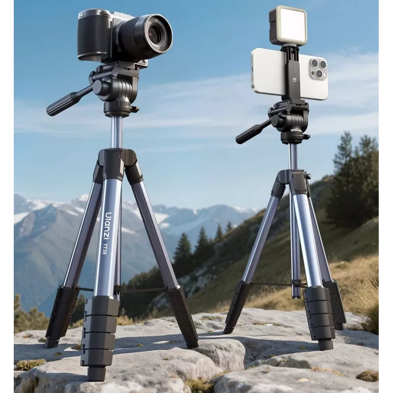 ULANZI TT39 155cm Aluminium-Stativ mit Handyhalter für DSLR, spiegellose Kameras, Smartphone