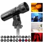 ULANZI LM01 10W LED-Spotlight mit Gobo- und Farbfiltern, Zoom und Effekten