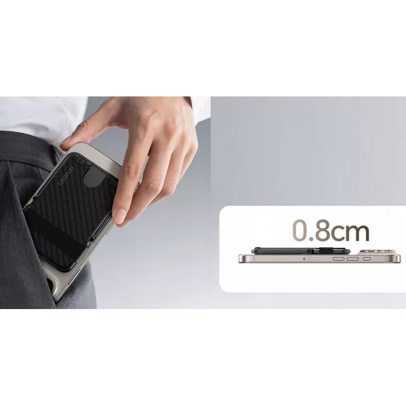 ULANZI ML25 MagSafe Wallet Stand 2-in-1 Kartenhalter & Telefonständer für iPhone - Schwarz