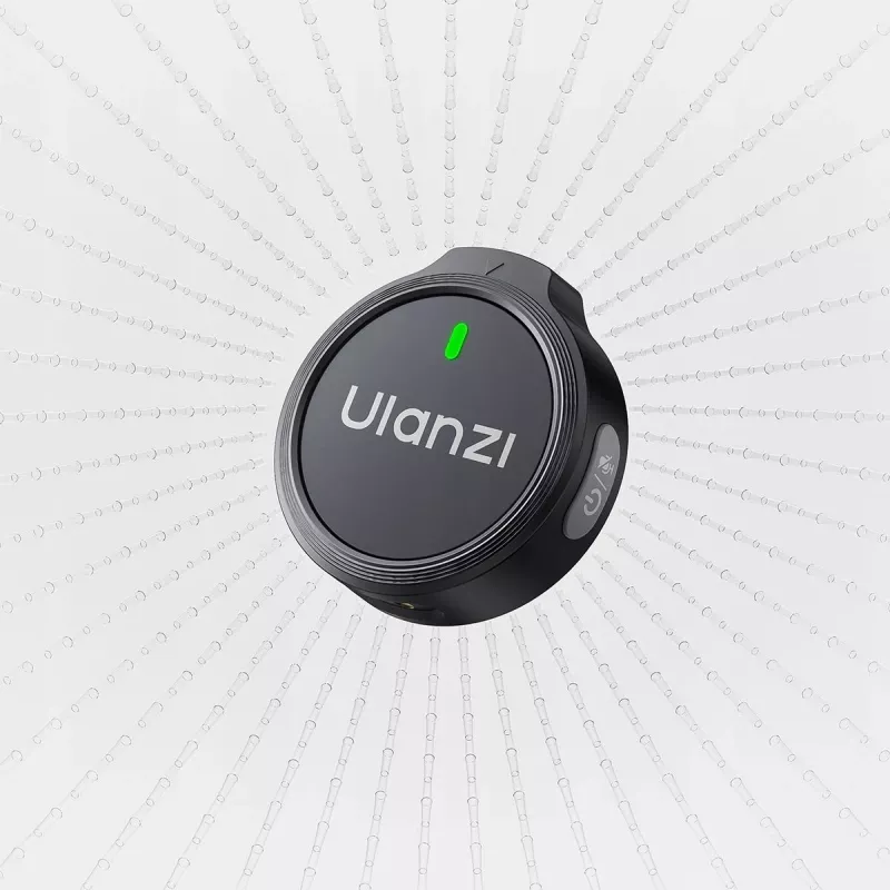 ULANZI A21 Kabelloses Lavalier-Mikrofon-Set mit Ladecase, 2 Sendern, USB-C-Empfänger, 100 m Reichweite, Schwarz