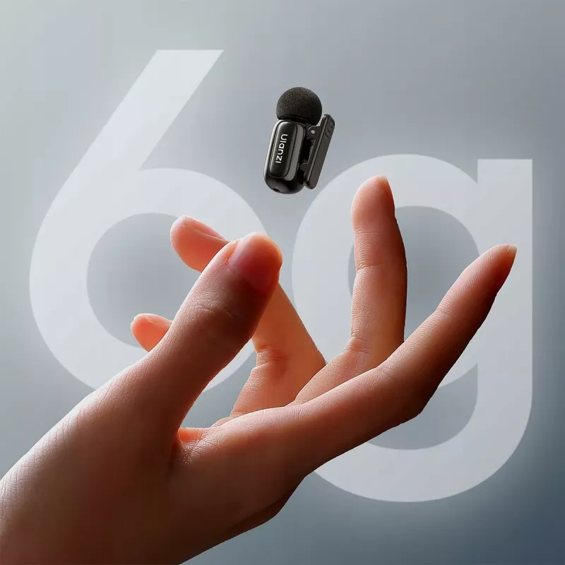 ULANZI A200 Mini Mic Kabelloses Lavalier-Mikrofon-Set - 2 Sender, USB-C, 100m Reichweite, Schwarz