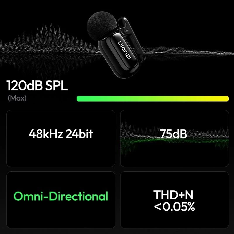 Ulanzi A200 2x Wireless Microphone 100m for Phone USB-C