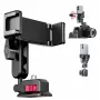 ULANZI MA56 Phone Mount Clamp mit Cold Shoe, 1/4 Zoll-20 Gewinde, Arri Anti-Twist Pins, Schwarz