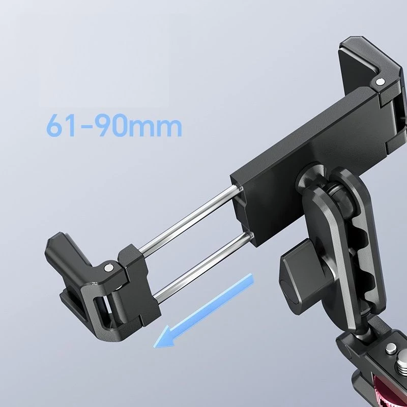 ULANZI MA56 Phone Mount Clamp mit Cold Shoe, 1/4 Zoll-20 Gewinde, Arri Anti-Twist Pins, Schwarz