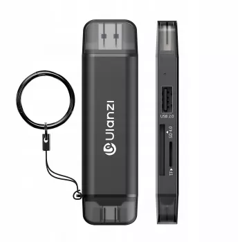 ULANZI CR3 3-in-1 SD/MicroSD/USB-Kartenleser mit USB-C- und USB-A-Anschlüssen