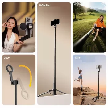 ULANZI SK26 MagSafe Selfie Stick Tripod 2-in-1 113cm Schwarz