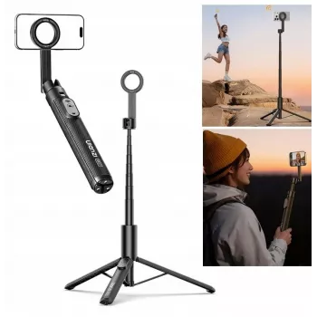 ULANZI SK27 2-in-1 Selfie Stick Stativ mit MagSafe Magnet-Halterung, 165 cm Auszug, Bluetooth-Fernauslöser, Schwarz