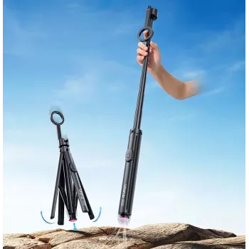 ULANZI SK-21 Auto-Open 2-in-1 Stativ & Selfie-Stick 180 cm mit MagSafe Magnetischer Handyhalterung und Bluetooth-Fernauslöser