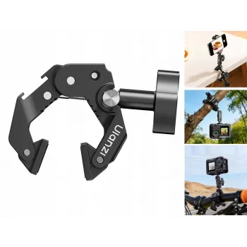 ULANZI EA03 Super Clamp Crab Clamp mit 1/4 inch-Gewinde und Kaltgeräteschuh für Magic Arm